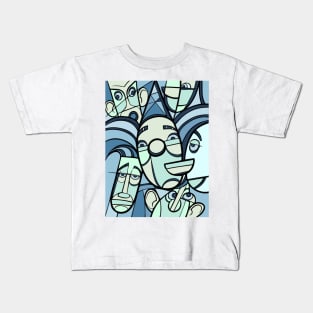 portrait cubism Kids T-Shirt